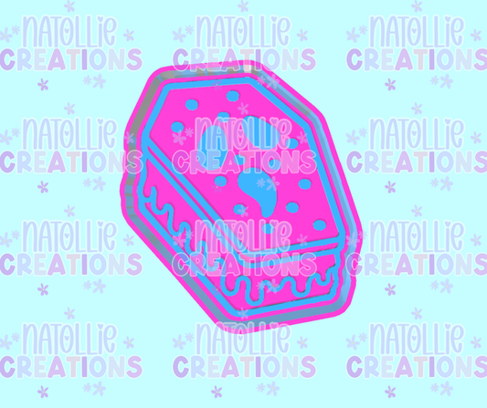 Ghost Coffin Ice Cream Sandwich Freshie Silicone Mold