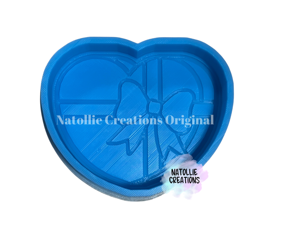 Heart Candy Box W/ Bow Freshie Silicone Mold