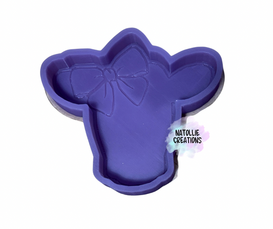 Blank Cow W/ Bow Freshie Silicone Mold