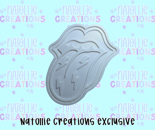 Lightning Bolt Tongue Insert Freshie Silicone Mold