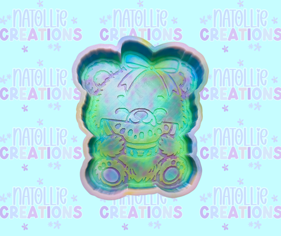 Bear W/ Watermelon Freshie Silicone Mold