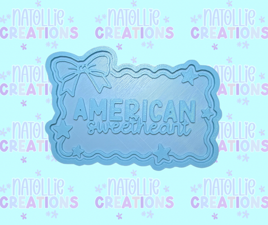 American Sweetheart Star Bow Frame Insert Freshie Silicone Mold