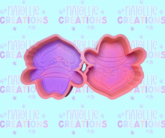 Cowboy Grouch Vent Clip Freshie Silicone Mold