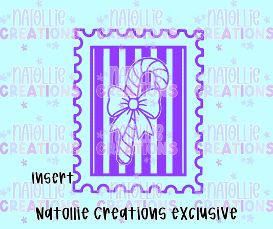 Striped Candycane Stamp Insert Freshie Silicone Mold