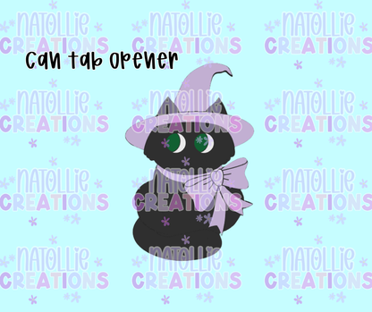 Witch Cat Can Tab Opener Keychain
