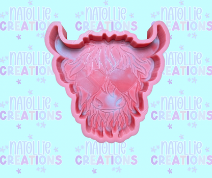 Heart Eye Highland Freshie Silicone Mold