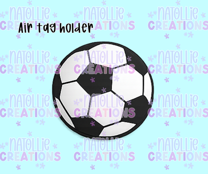 Soccer Ball Air Tag Holder Keychain