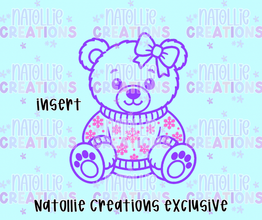 Snowflake Bear Sweater Insert Freshie Silicone Mold