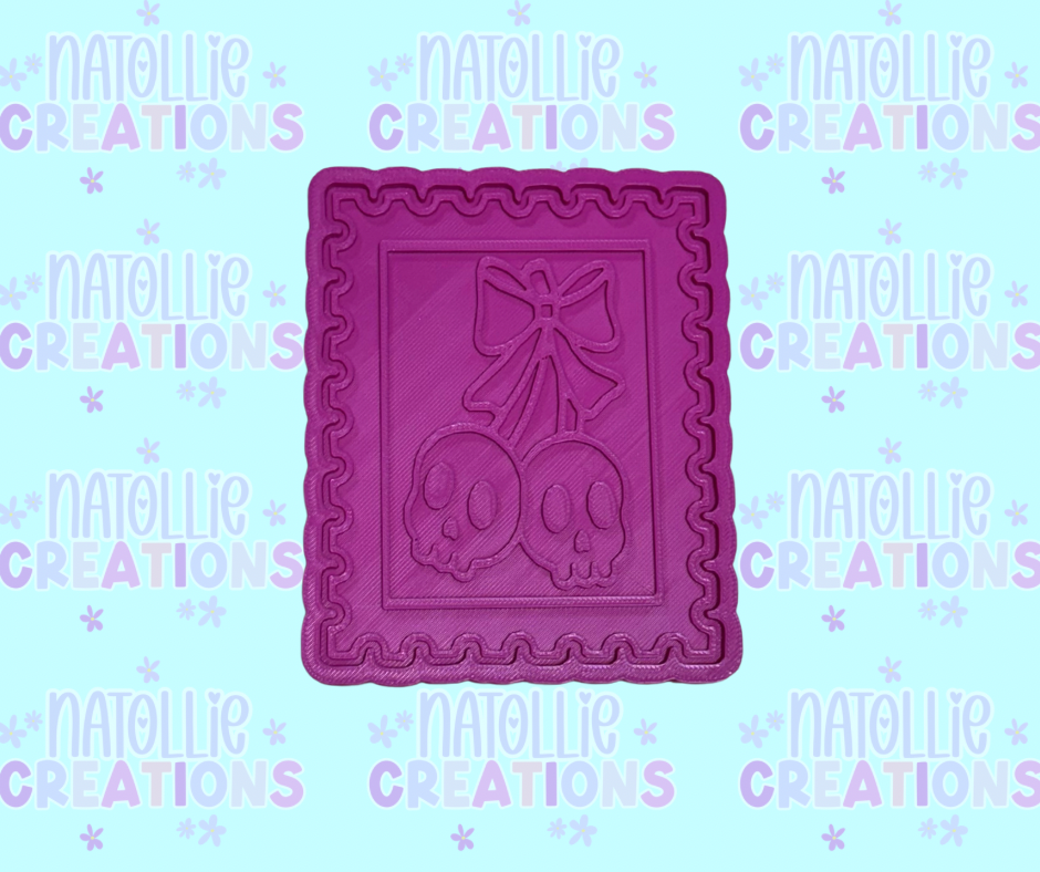 Skull Cherry Stamp Insert Freshie Silicone Mold