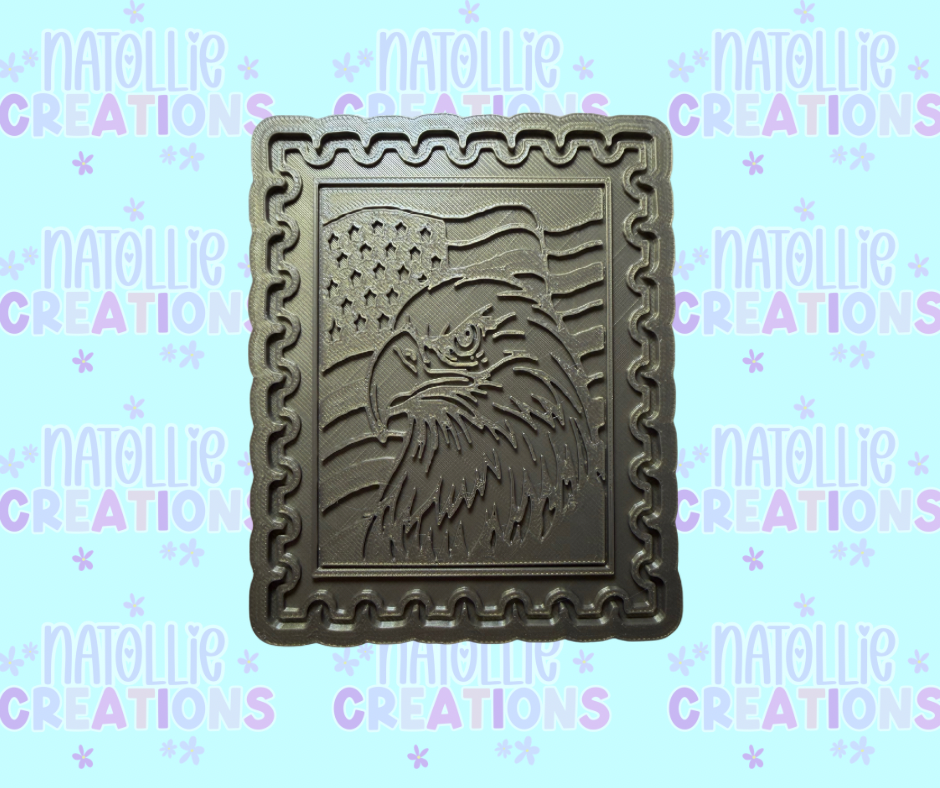Bald Eagle Stamp Insert Freshie Silicone Mold