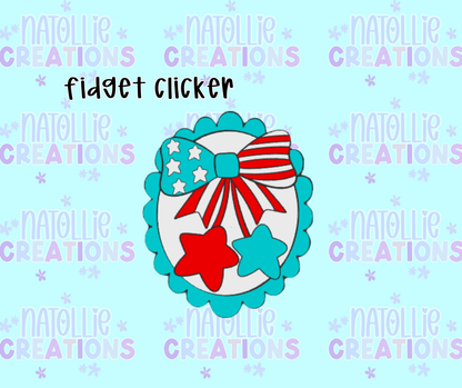 Patriotic Star Bow Clicker Fidget
