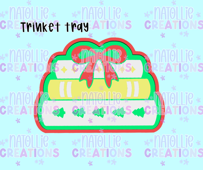 Christmas Bookstack Trinket Tray
