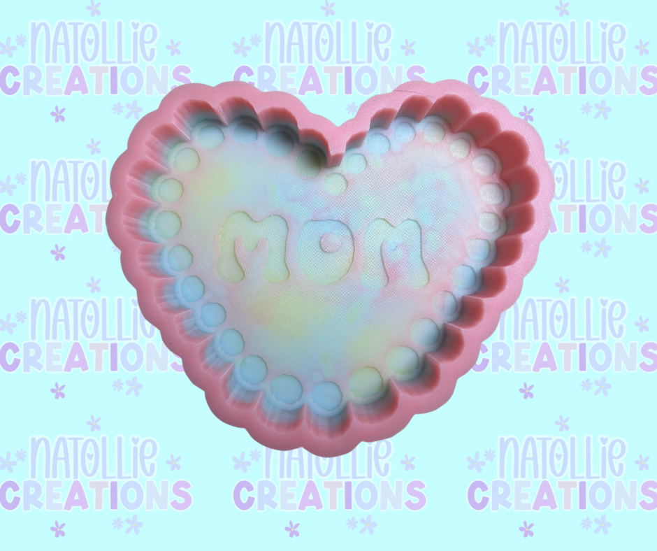 Pearl Mom Heart Freshie Silicone Mold