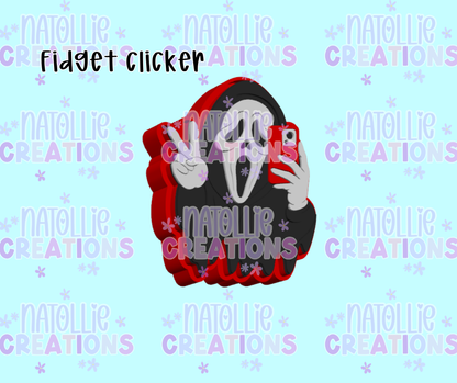 Peace Ghost Face Clicker Fidget