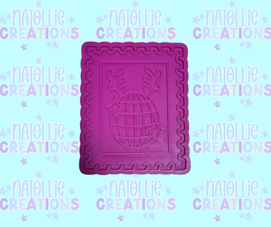 Disco Reindeer Stamp Insert Freshie Silicone Mold