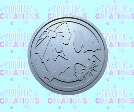 Bat / Bow Smiley Insert Freshie Silicone Mold