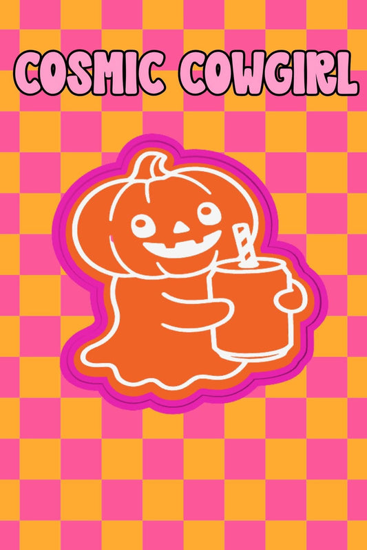 Pumpkin Ghost with Can - Silicone Mold