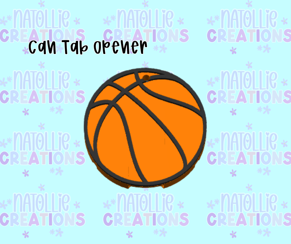 Basketball Can Tab Opener Keychain