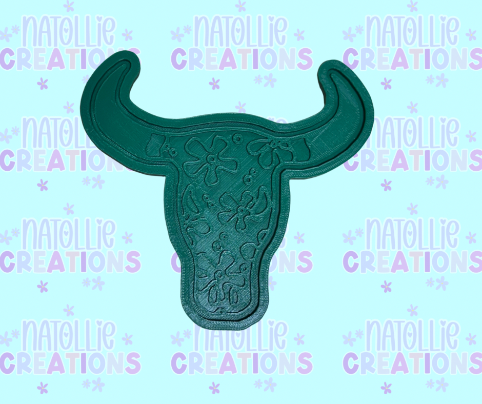 Bull Skull + Inserts Freshie Silicone Mold
