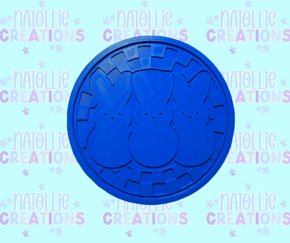 Checkered 3 Peeps Insert Freshie Silicone Mold