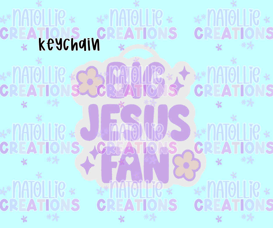 Big Jesus Fan Keychain
