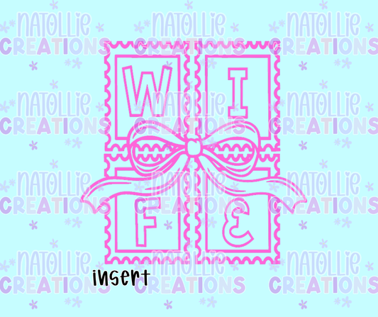 Wife Bow Stamp Insert Freshie Silicone Mold