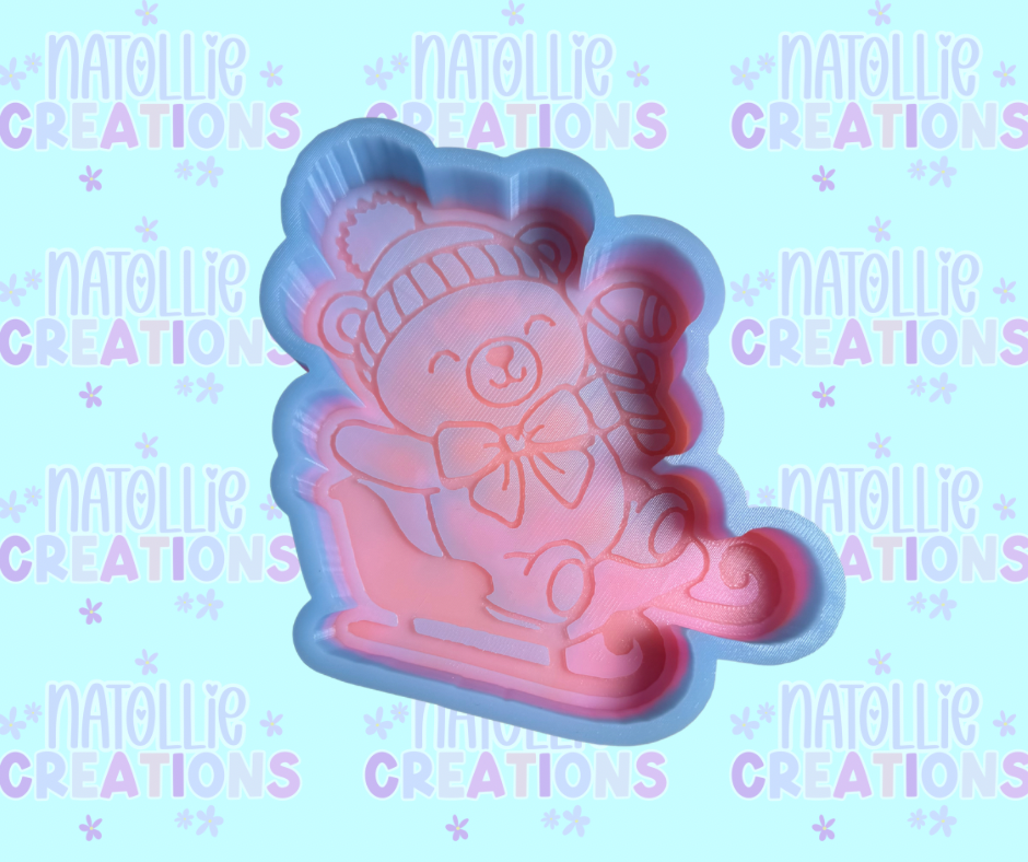 Sleigh Bear Freshie Silicone Mold