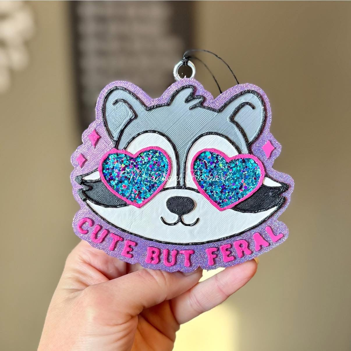 Cute But Feral Raccoon Freshie Silicone Mold