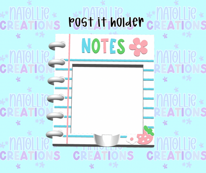 Floral Notebook Post It Note Holder