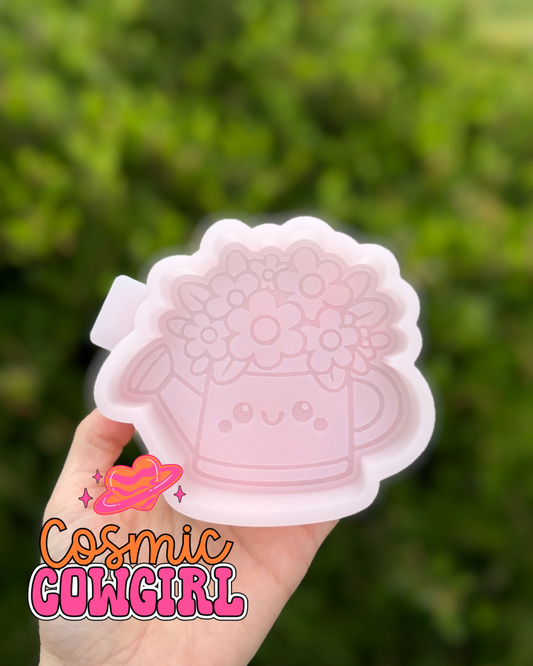 Watering Can with Flowers - Silicone Mold