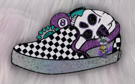 Skull Checkered Shoe Freshie