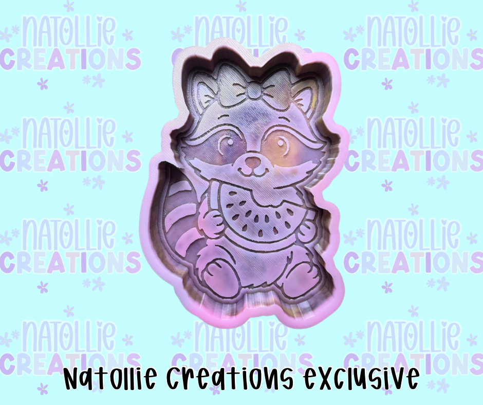 Watermelon Raccoon Freshie Silicone Mold