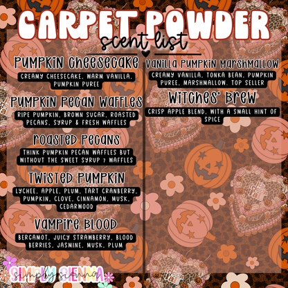 FALL - Carpet powder & Mop water refresher - 7 oz, 16 oz, 16 oz refill, 1 oz