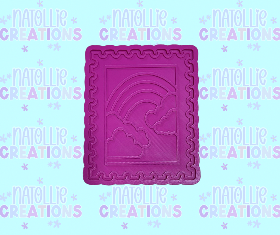 Rainbow Stamp Insert Freshie Silicone Mold