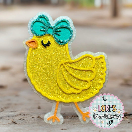 Full Body Chicken W/ Bow Freshie Silicone Mold