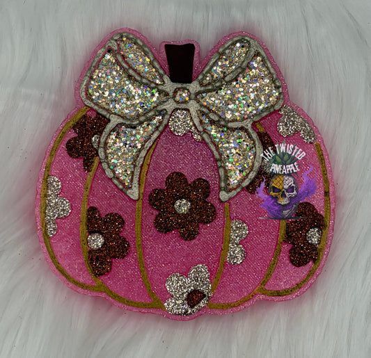 Floral Pumpkin Bow Freshie (Warm Vanilla Sugar)