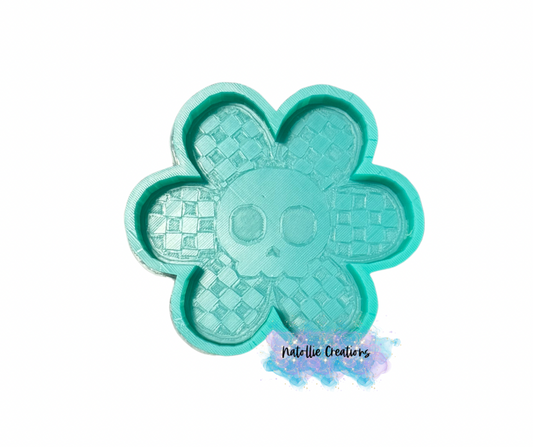 Skull Flower Freshie Silicone Mold
