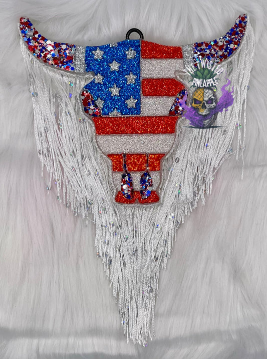 American Flag Bullskull Freshie (comes as pictured)