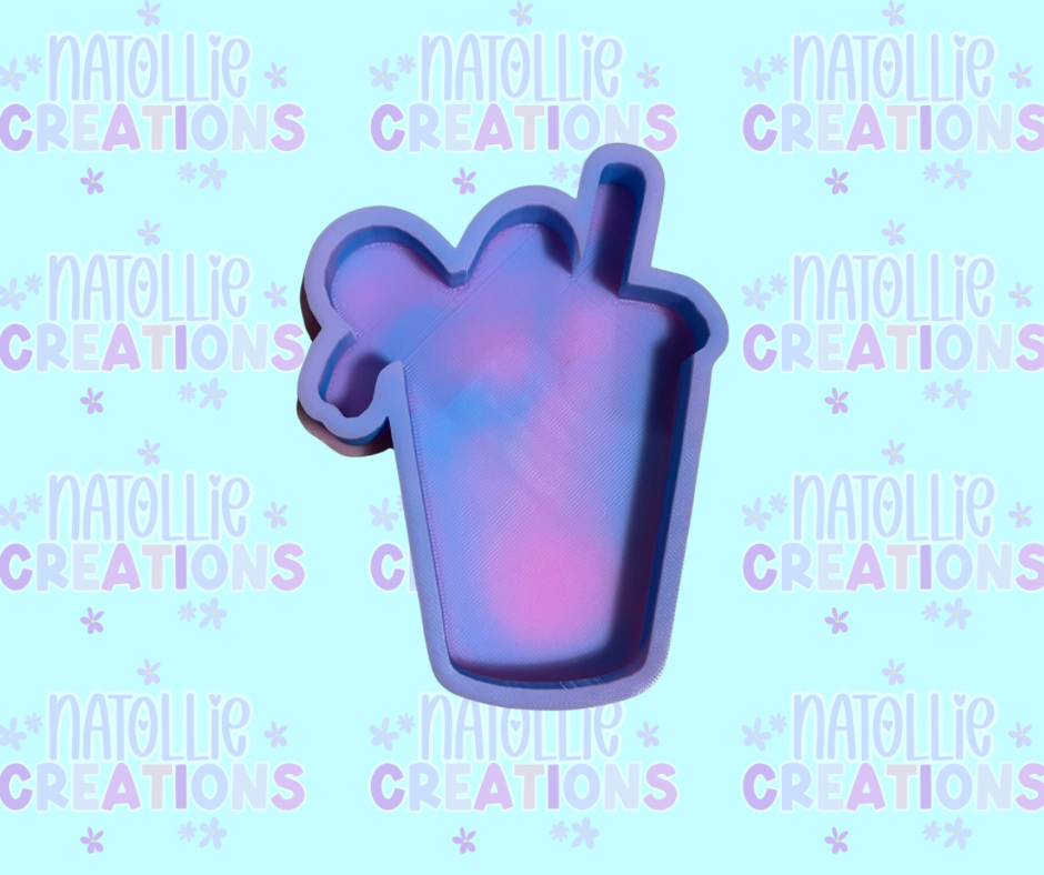 Drink W/ Bow + Inserts Freshie Silicone Mold