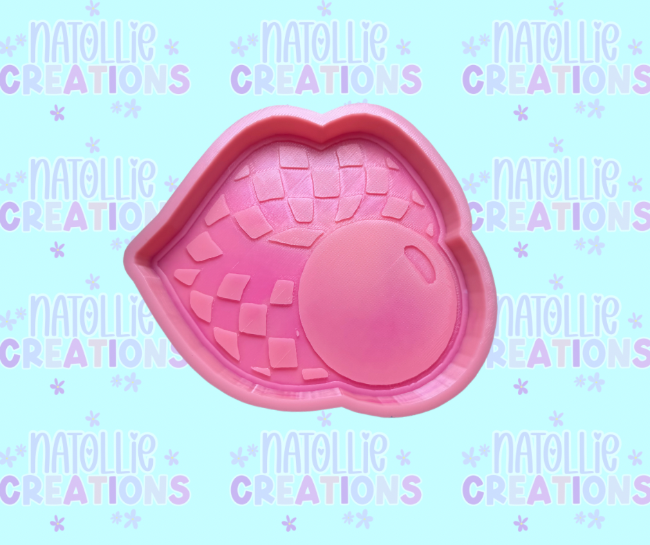 Plaid Lip W/ Bubble Freshie Silicone Mold
