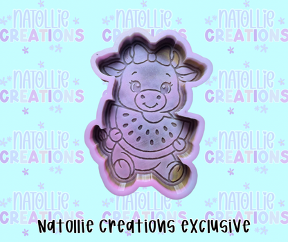 Watermelon Cow Freshie Silicone Mold