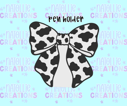 Cow Bow Pen Holder