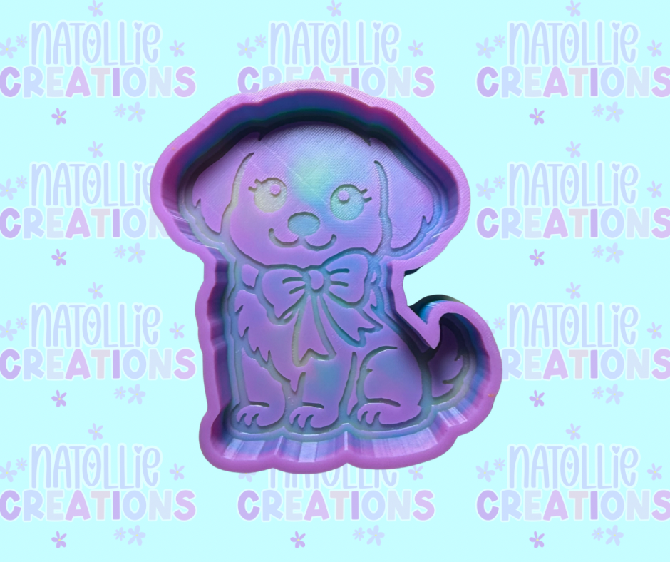 Lab W/ Bow Freshie Silicone Mold