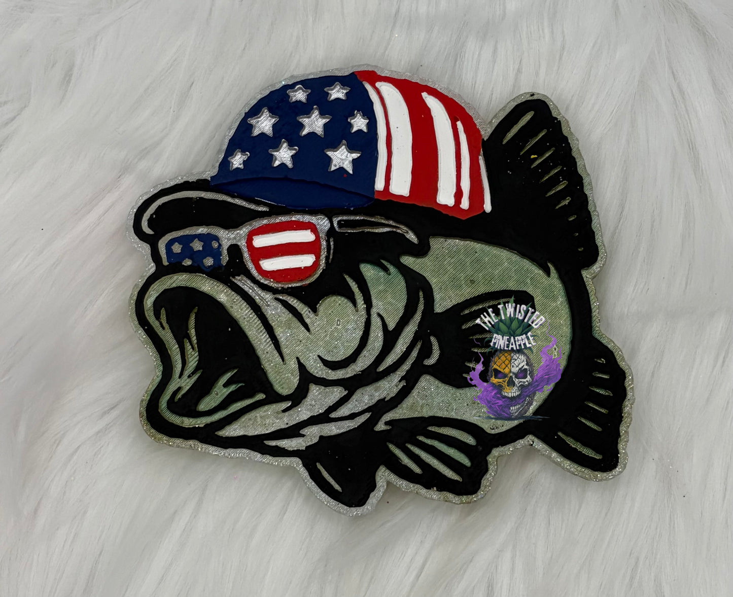 Patriotic Fish Freshie (Leather & Lace)