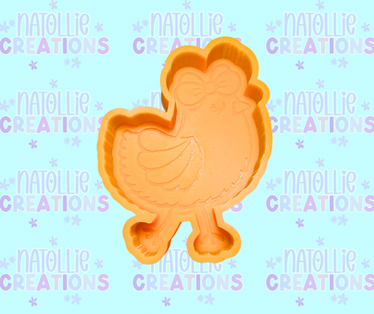 Full Body Chicken W/ Bow Freshie Silicone Mold