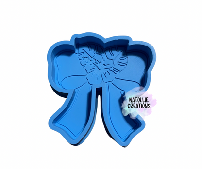 Hibiscus W/ Leaf Bow Freshie Silicone Mold
