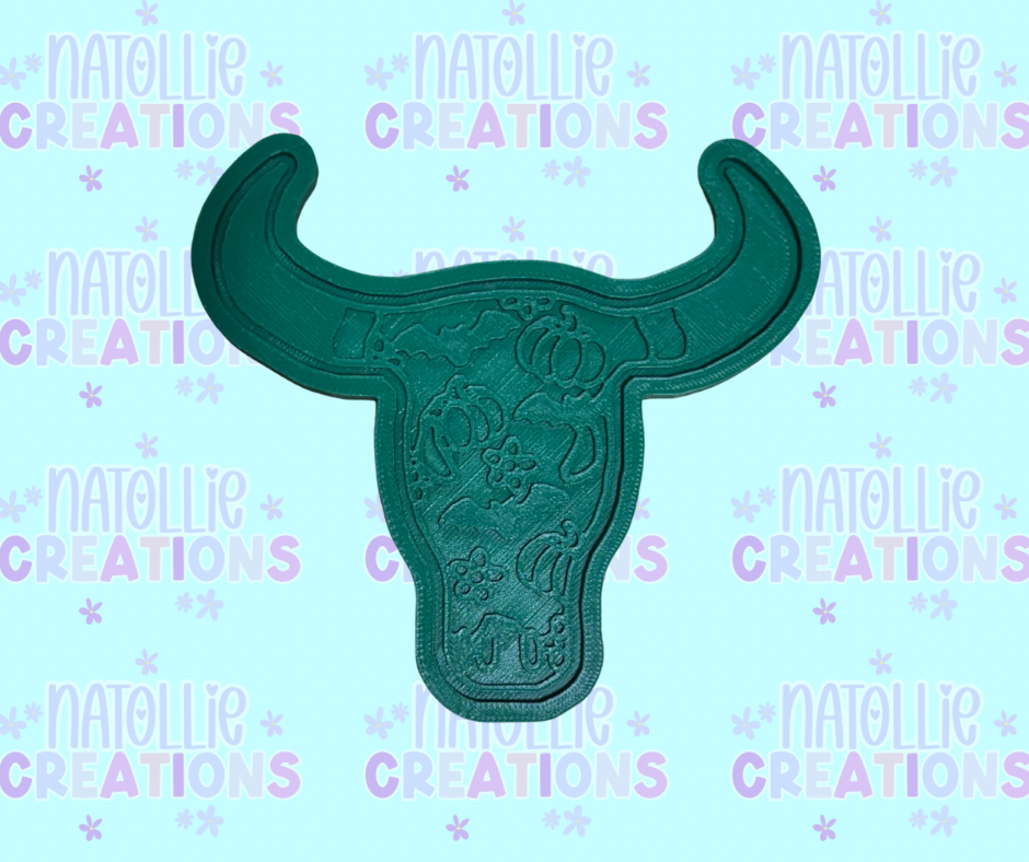 Bull Skull + Inserts Freshie Silicone Mold