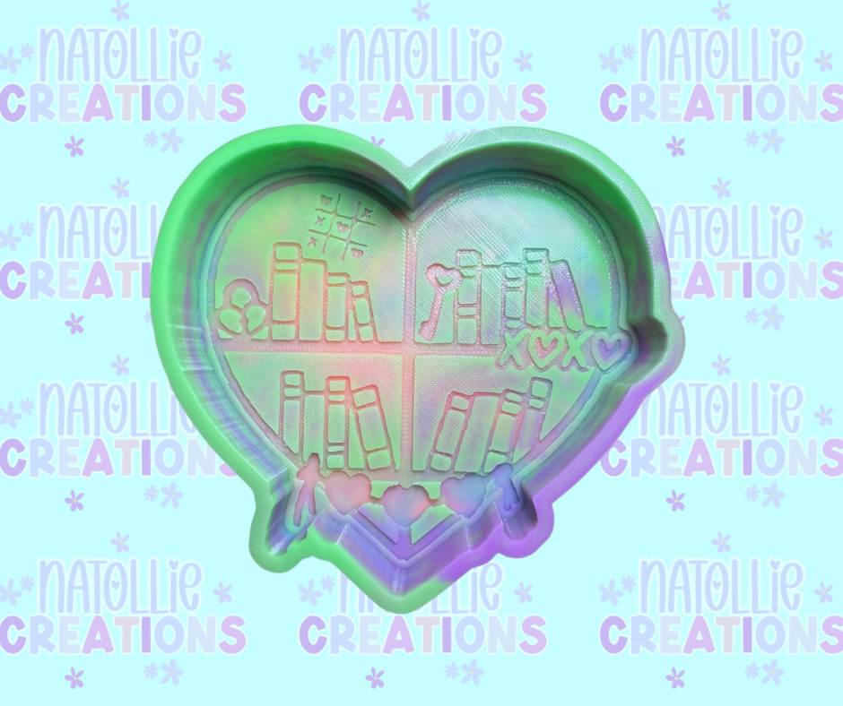 Heart Bookshelf Freshie Silicone Mold