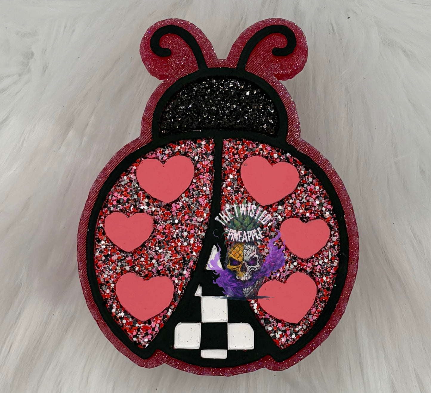 Checkered Ladybug Freshie