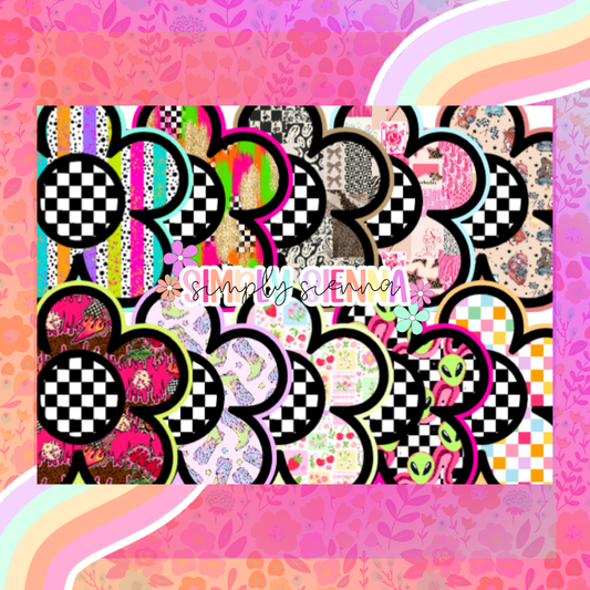 Checkered Daisy Flower - COSMIC COWGIRL